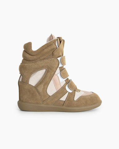 (Clean Up) Bekett Suede and Leather High-Top Trainers