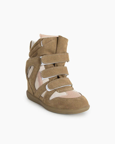 (Clean Up) Bekett Suede and Leather High-Top Trainers