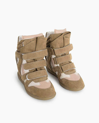 (Clean Up) Bekett Suede and Leather High-Top Trainers