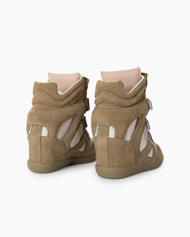 (Clean Up) Bekett Suede and Leather High-Top Trainers