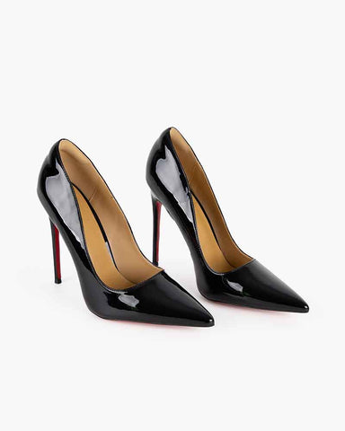 Kate Series - 120mm Pumps - Elegant Red-Bottom Patent Leather Stiletto Heels
