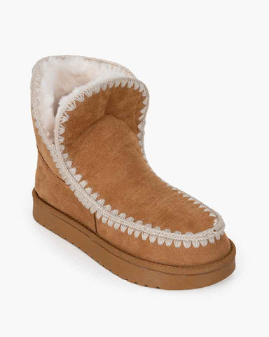 Glacier Sheepskin Ankle Boots with Shearling Lining