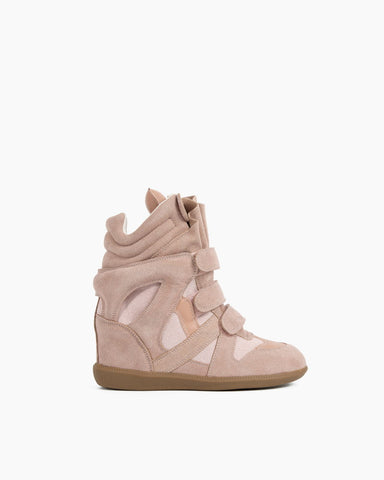 Bekett Suede and Leather High-Top Trainers