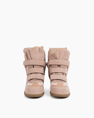 Bekett Suede and Leather High-Top Trainers