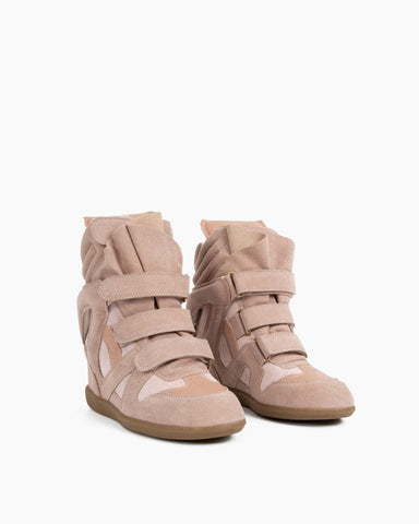 Bekett Suede and Leather High-Top Trainers