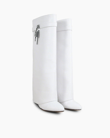 Women’s Midnight Padlock Wedge Boots