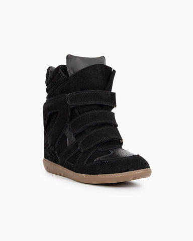 Bekett Suede and Leather High-Top Trainers