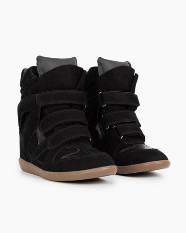 Bekett Suede and Leather High-Top Trainers