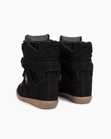 Bekett Suede and Leather High-Top Trainers