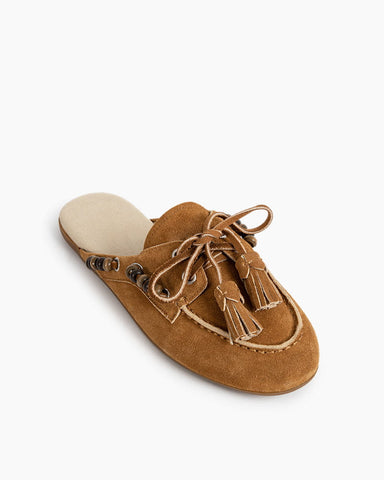 Woman's Suede Leather Mules