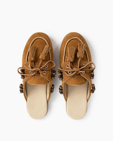 Woman's Suede Leather Mules