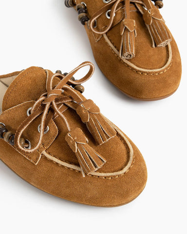 Woman's Suede Leather Mules
