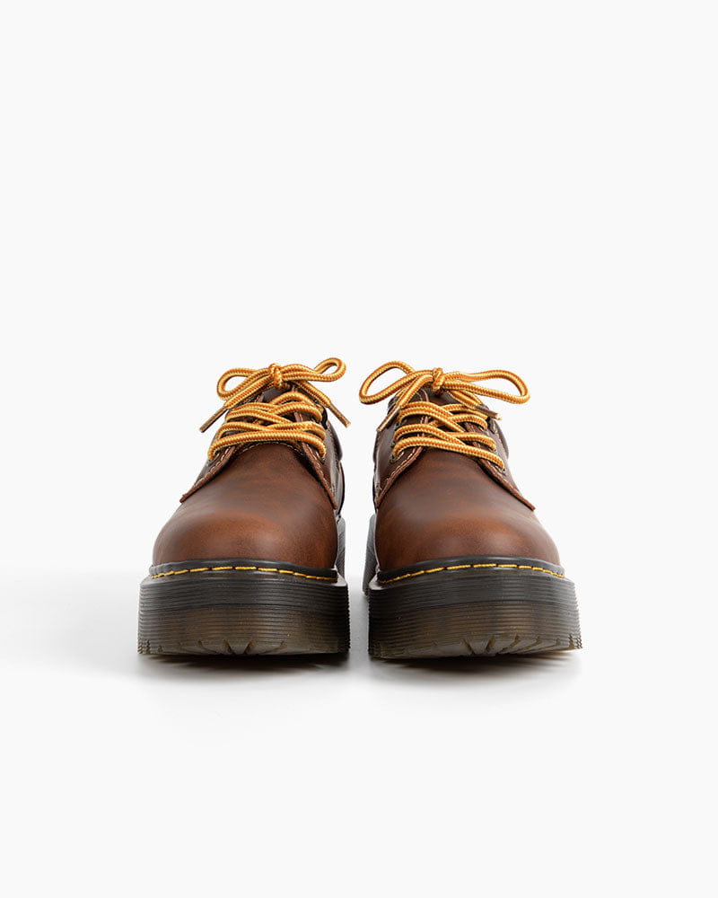 brown platform dress shoes Stivali Pregiata platform lace-ups in Cognac leather 10 / Cognac