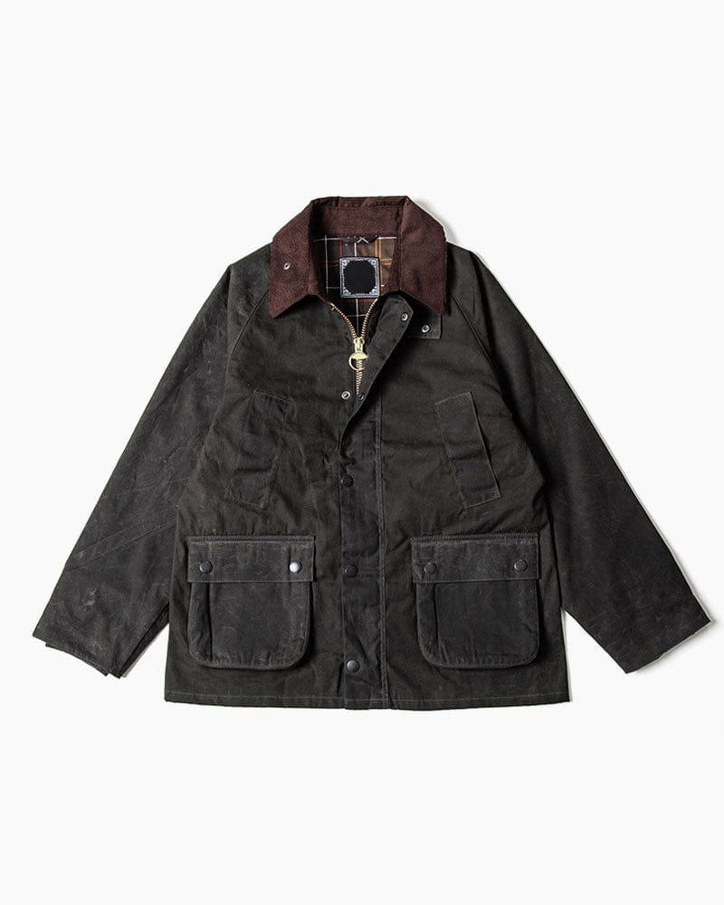 Men's Waxed Cotton Field Jacket Corduroy Collar