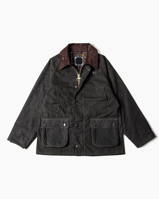 Men's Waxed Cotton Field Jacket Corduroy Collar