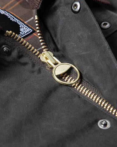 Men's Waxed Cotton Field Jacket Corduroy Collar