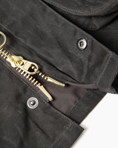 Men's Waxed Cotton Field Jacket Corduroy Collar