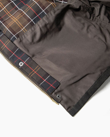 Men's Waxed Cotton Field Jacket Corduroy Collar