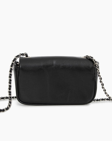Chain Leather Mini Shoulder Satchel Micro Bag