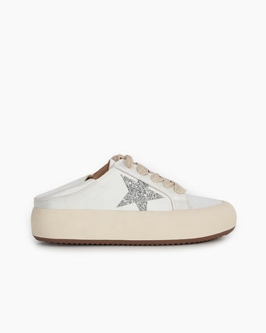 Satin Platform Sneakers With Foldable Heel Tab