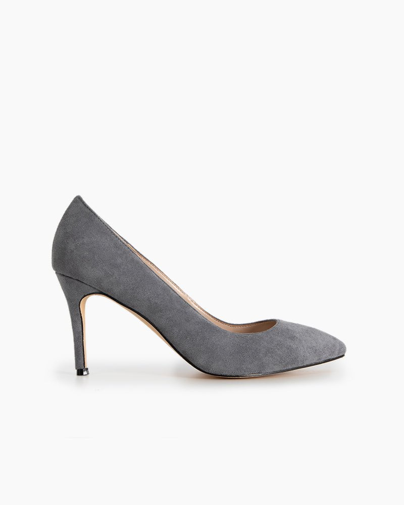 Sophisticated Suede Pointed Slim High Heel Pumps