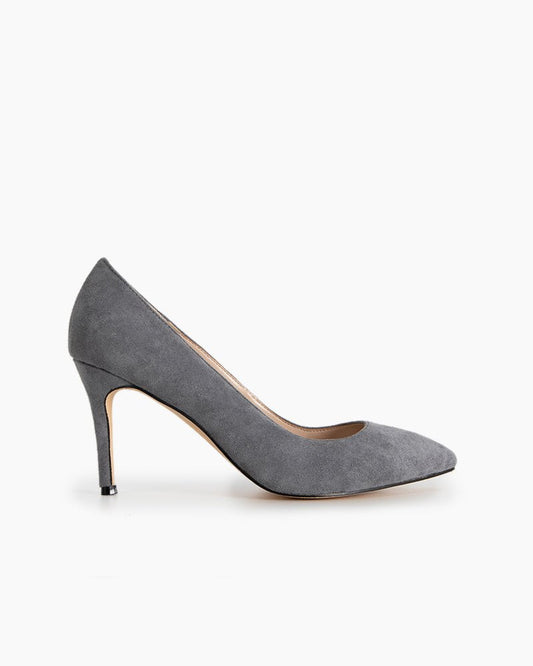 Sophisticated Suede Pointed Slim High Heel Pumps