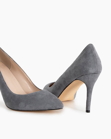 Sophisticated Suede Pointed Slim High Heel Pumps