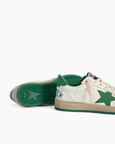 Women's White Nappa Leather Sneakers with Good Luck Star