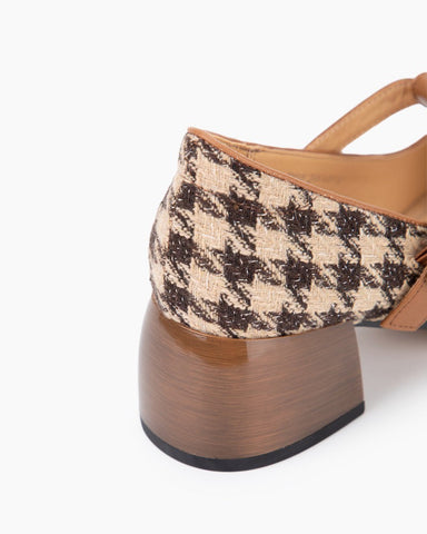 Houndstooth-Chunky-Block-Heel-Mary-Janes-Pumps