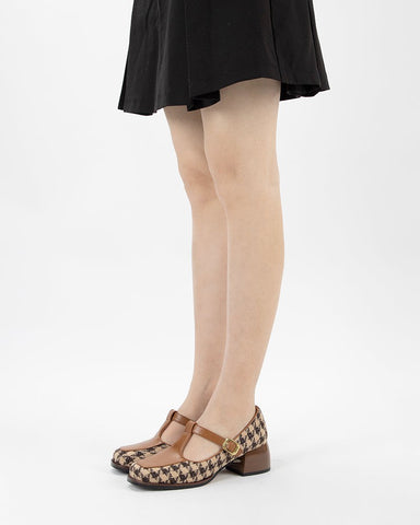 Houndstooth-Chunky-Block-Heel-Mary-Janes-Pumps