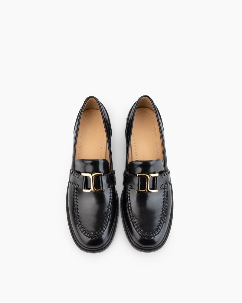 Chain-Comfortable-Slip-On-Penny-Flat-Loafers