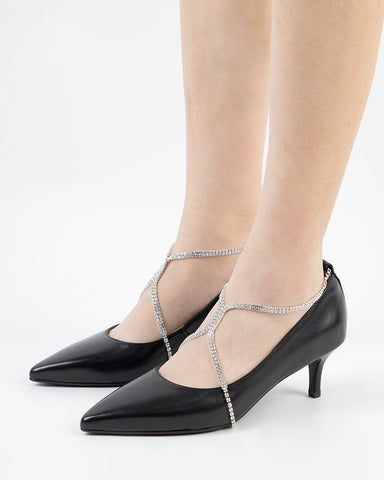 Sliver Cross Straps Ankle Chain