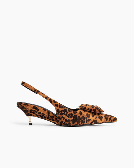 Leopard Pattern Evening Pumps