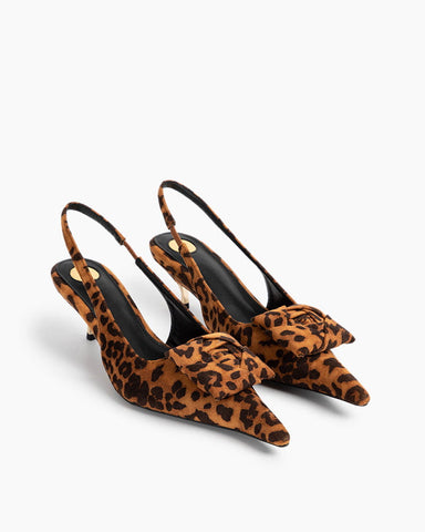 Leopard Pattern Evening Pumps