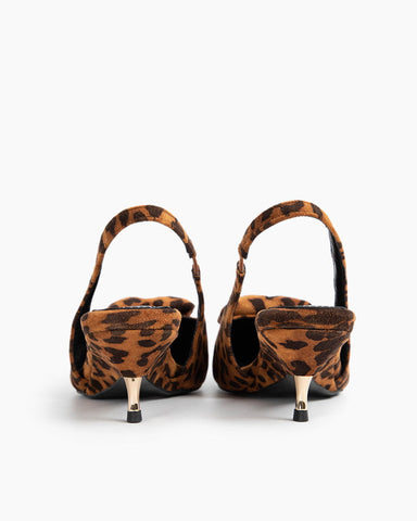 Leopard Pattern Evening Pumps