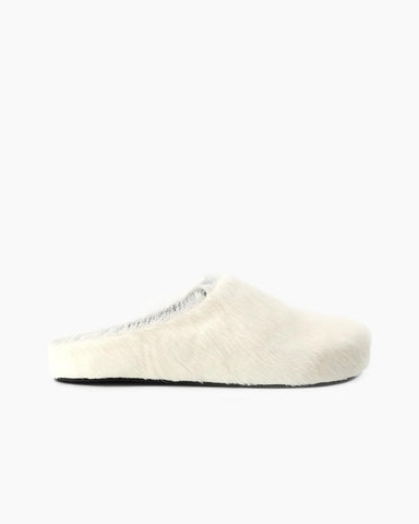 (Clean Up) Designer Real Fur Slides Clogs Mules Flat Luxury Slippers