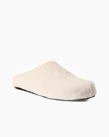 (Clean Up) Designer Real Fur Slides Clogs Mules Flat Luxury Slippers