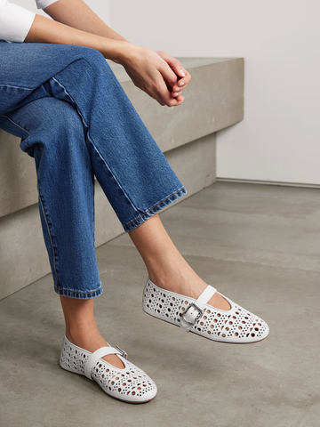Hollow Geometric Design Breathable Mary Jane Sandals