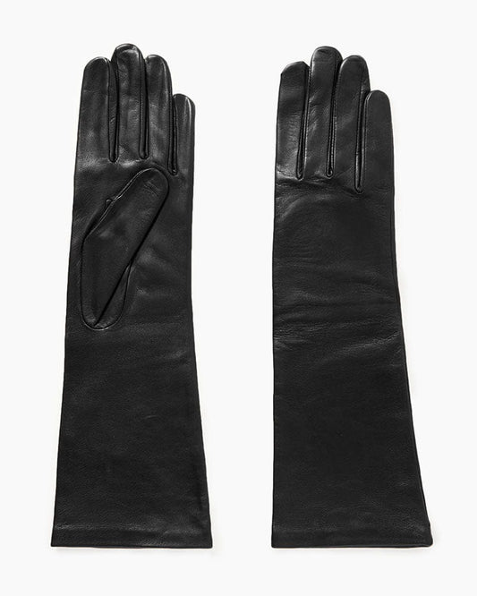 (Clean Up) Black Lambskin Leather Gloves