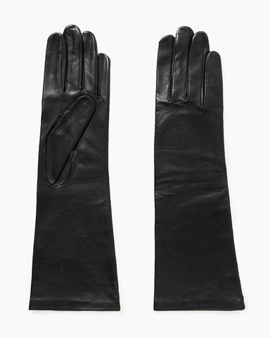 (Clean Up) Black Lambskin Leather Gloves