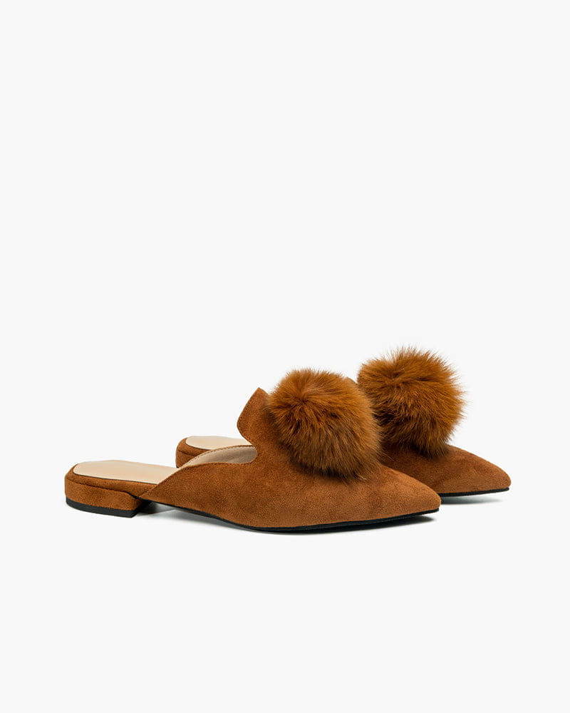 Slip On Backless Flat Heel Mules