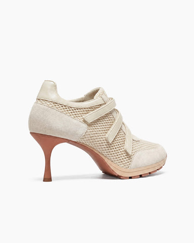 (Pre-sale) Breathable Mesh Triple-Strap Sneaker Heels