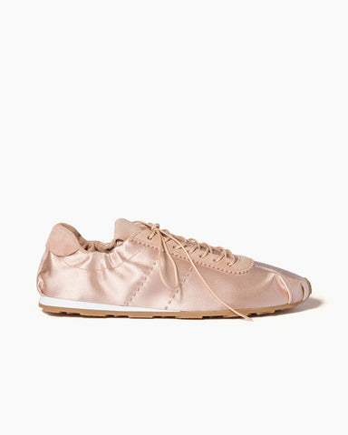 Women's Lightweight Soft Satin Lace-Up Sneakers