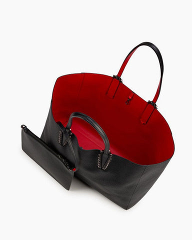 Large Calf Leather Tote Bag Spikes