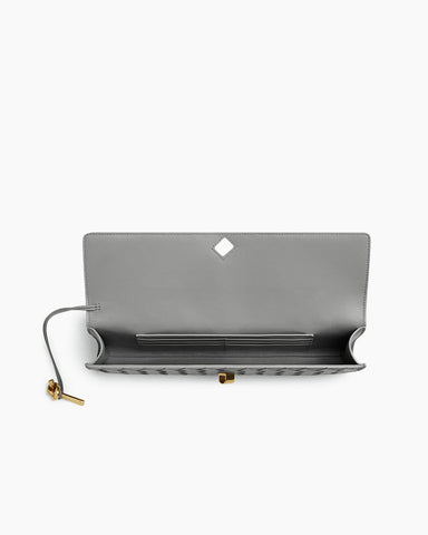 Vespera Leather Top Handle Clutch with Knot Closure