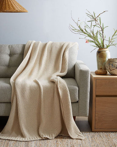 Cotton Fisherman Throw Blanket