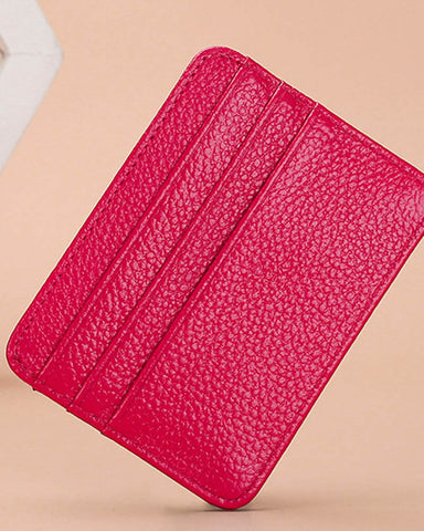 Slim Top Grain Leather Card Holder