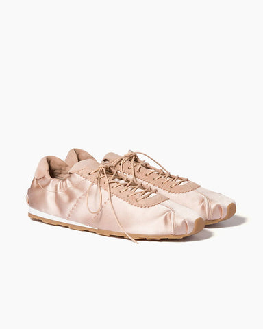 Women's Lightweight Soft Satin Lace-Up Sneakers