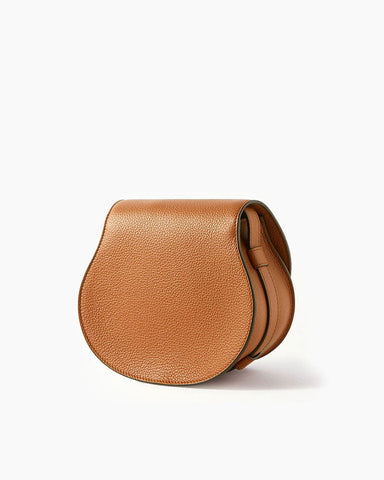 Vespera Mini Textured Leather Saddle Bag