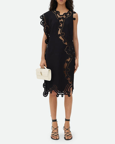 Vespera Leather Top Handle Clutch with Knot Closure